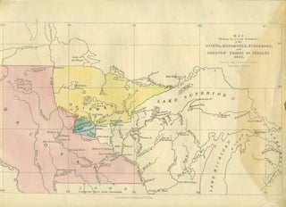 Item #28416 Map showing the present Boundaries of the Ojibwa, Menomonee, Winnebago, and Dacotah...