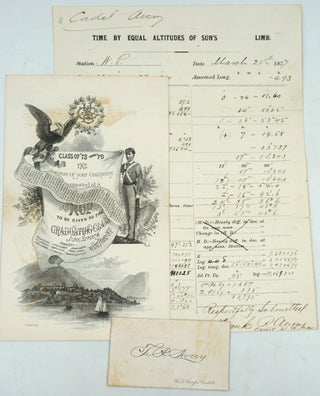 Item #28457 West Point hop invitation and test from F.P. Avery, USMA Class of 1878. West Point,...