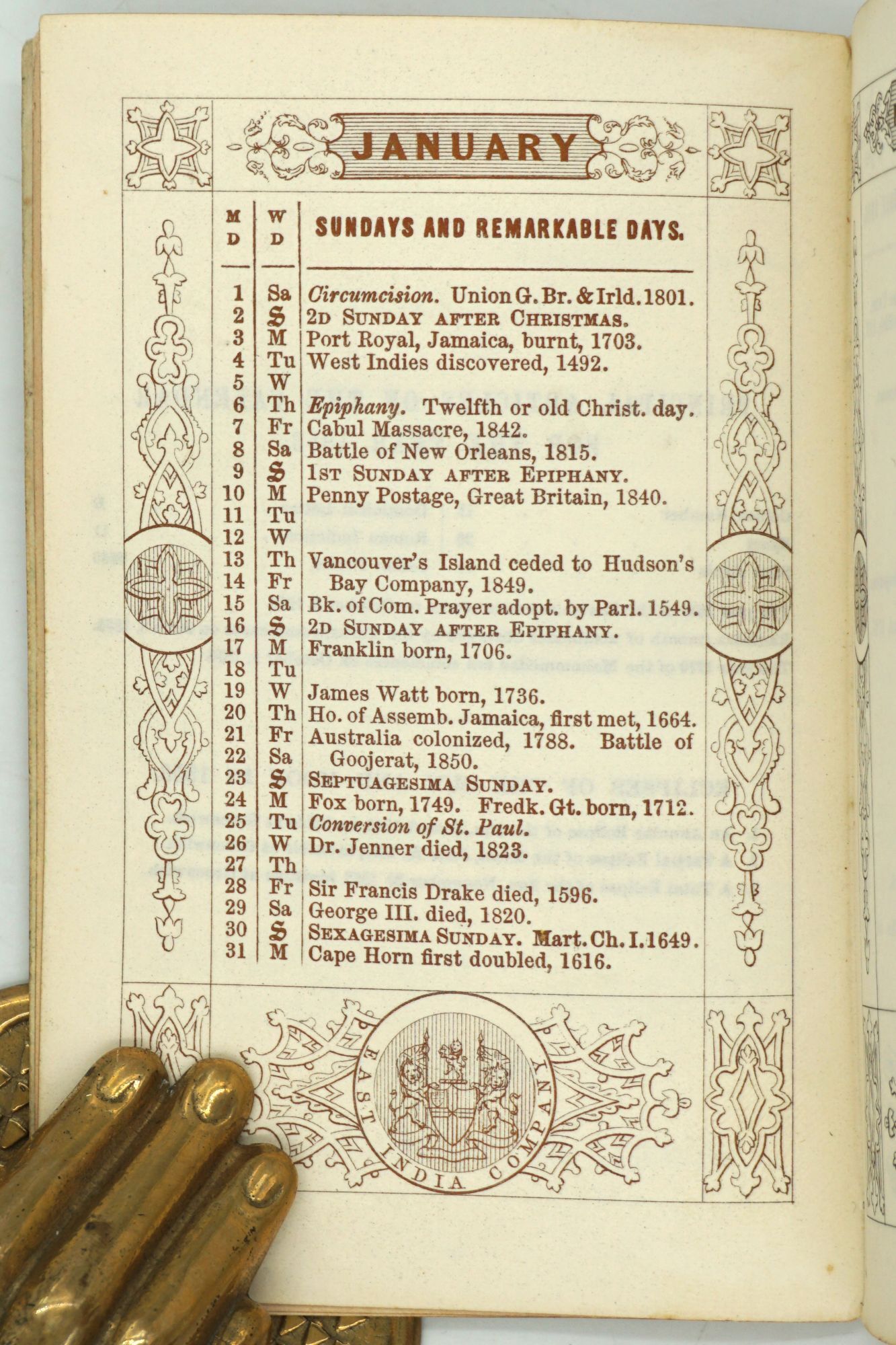 The Colonial Life Assurance Company Almanack and Useful Information ...