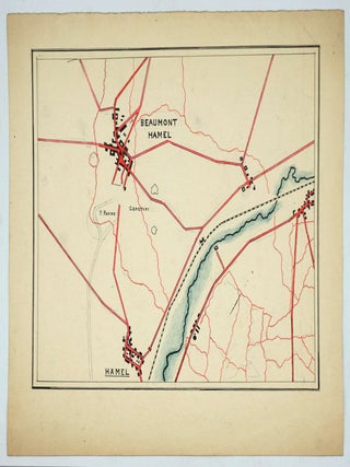 "Uncle John's War", 3 manuscript maps of WWI French battle sites.