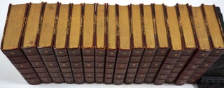 Romances and Narratives by Daniel Defoe in 16 volumes.