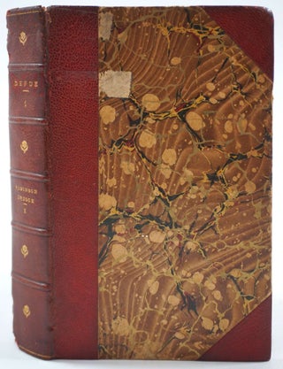Romances and Narratives by Daniel Defoe in 16 volumes.