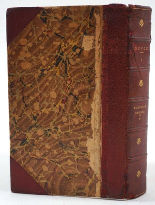 Romances and Narratives by Daniel Defoe in 16 volumes.
