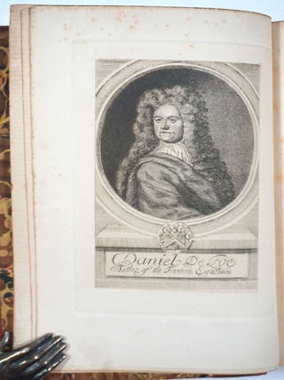 Romances and Narratives by Daniel Defoe in 16 volumes.
