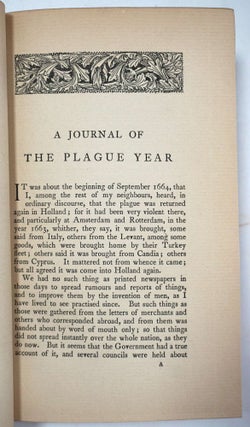 Romances and Narratives by Daniel Defoe in 16 volumes.