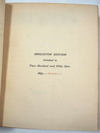 Romances and Narratives by Daniel Defoe in 16 volumes.