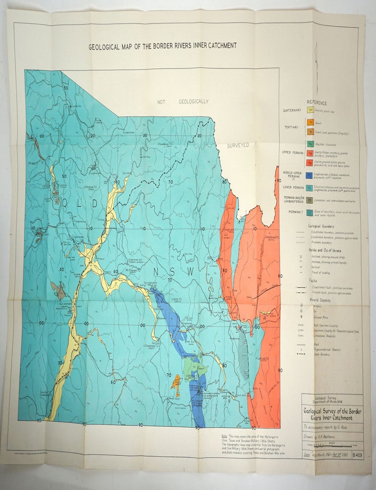 Item #29317 New South Wales Department of Mines, Maps for Technical Reports Volume 8 1960. Mining, Maps.