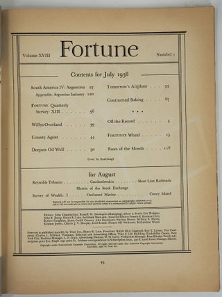 Fortune Magazine July 1938 [Zeppelin Color Foldout].