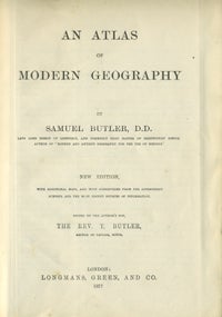 Item #3210 An Atlas of Modern Geography. New Edition, with additional maps, and with corrections...