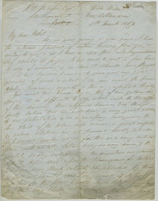 Item #530 Autograph letter from Mr. H. Easton, Billa Billa, near Callandoon to Robert Andrew...