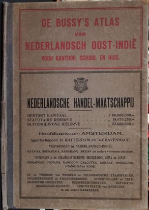 Item #5999 De Bussy's Atlas van Nederlandsch Oost-indie. Voor Kantoor, School en Huis. (Atlas...