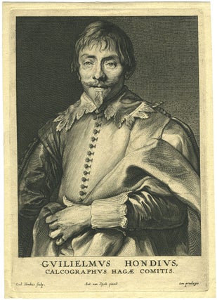 Item #6319 Portrait of Willem Hondius. Anton. Artist Van Dyck