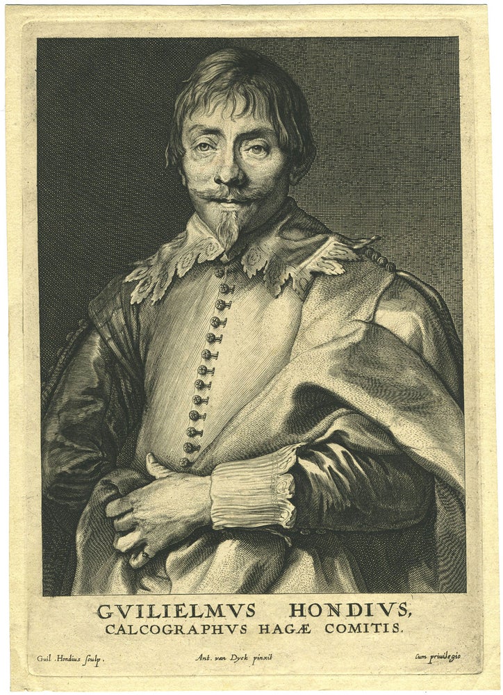 Item #6319 Portrait of Willem Hondius. Anton. Artist Van Dyck.