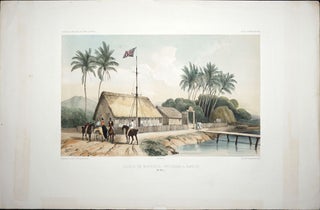 Item #6484 Maison de Monsieur Pritchard a Pape-iti (Ile Taiti). Print from "Voyage au Pole Sud...