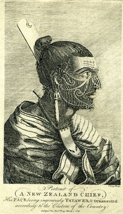 Item #7188 Portrait of a New Zealand Chief, His Face being Ingeniously Tatawed and Ornamented...