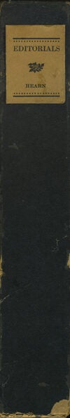 Item #7413 Editorials. Lafcadio Hearn.
