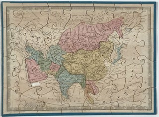 Map Puzzles for Children "Atlas Geographique" including North America showing Texas as an independent state.