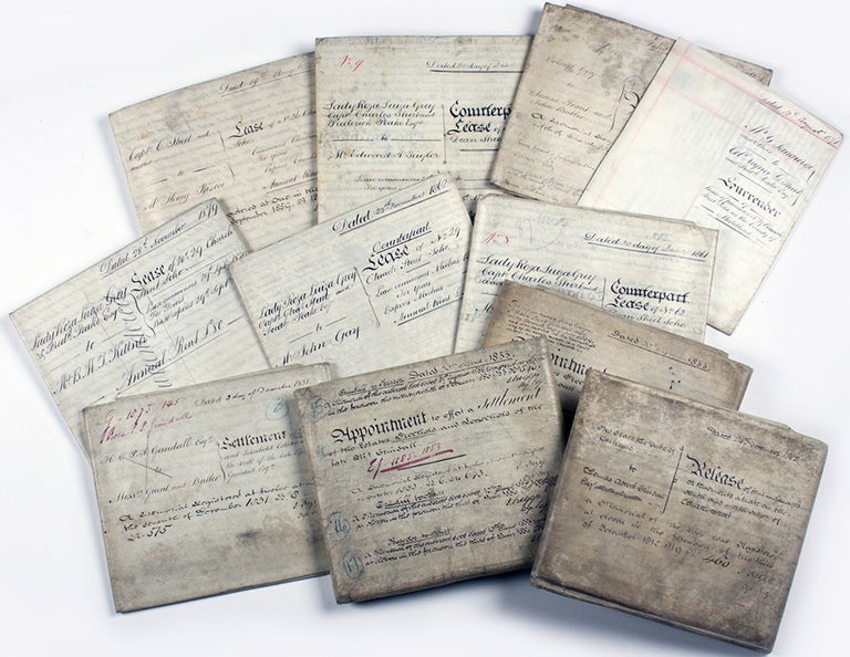 Item #7899 Collection of Vellum Indentures signed by Capt. Charles Sturt. Charles Sturt.
