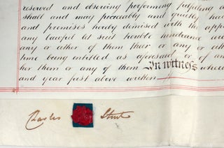 Collection of Vellum Indentures signed by Capt. Charles Sturt.
