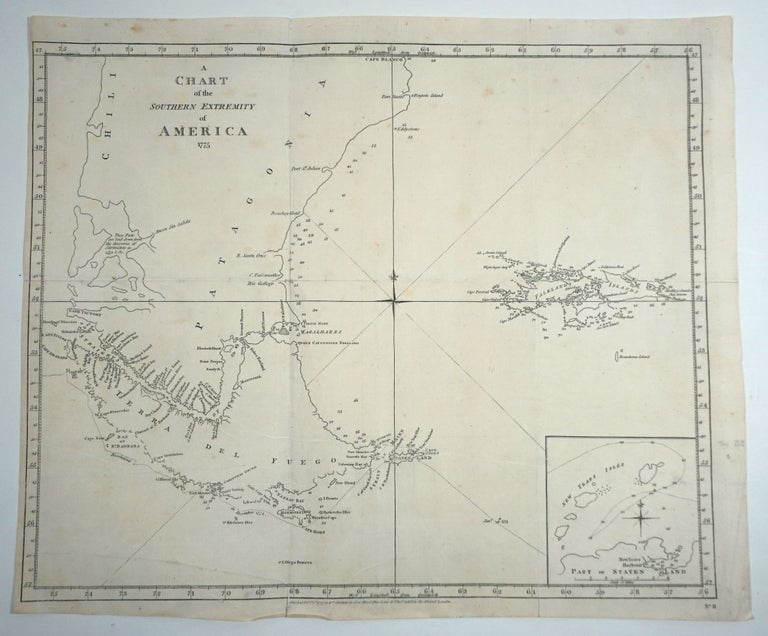 Item #8375 A Chart of the Southern Extremity of America 1775. James Cook.