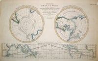 Item #8408 Geography. A Map of the World in three Sections...the Polar Regions to the Tropics in...