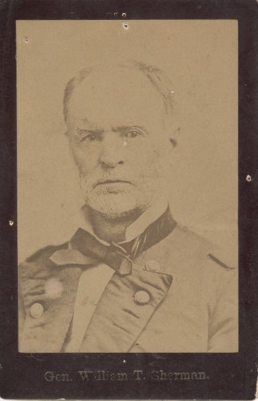 Item #8671 Cabinet card of General Sherman, Civil War general. William T. Sherman, Gen.
