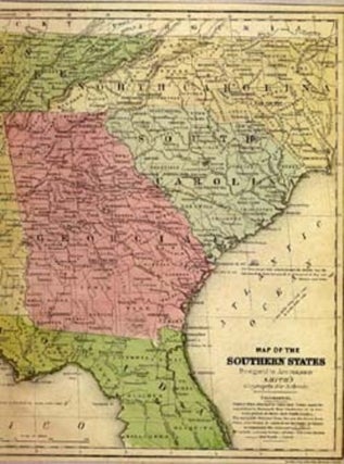 Item #8672 Map of the Southern States. Randall C. Smith