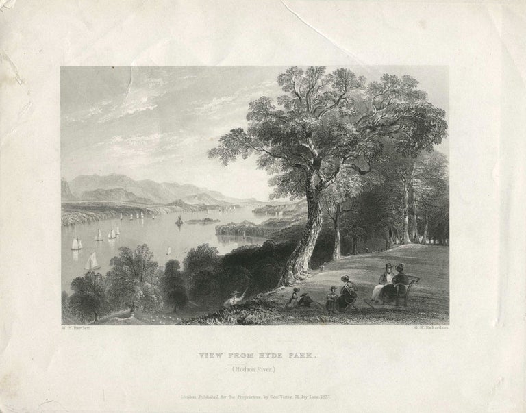 Item #8796 View from Hyde Park. (Hudson River.). W. H. Bartlett, sc G K. Richardson.