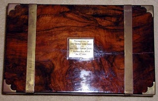 Item #976 Walnut writing box presented to Rev. Thomas Ellis Jones by the Beryl St. Baptist...